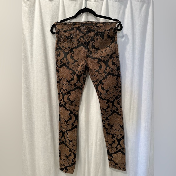 Brocade gold and black “jeans”. - Picture 1 of 9
